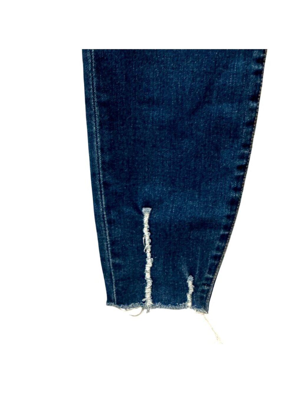 Guess Mid-Rise Skinny Jeans Size 28 Floral Stretch Denim Dark Blue Distressed He - Picture 5 of 9